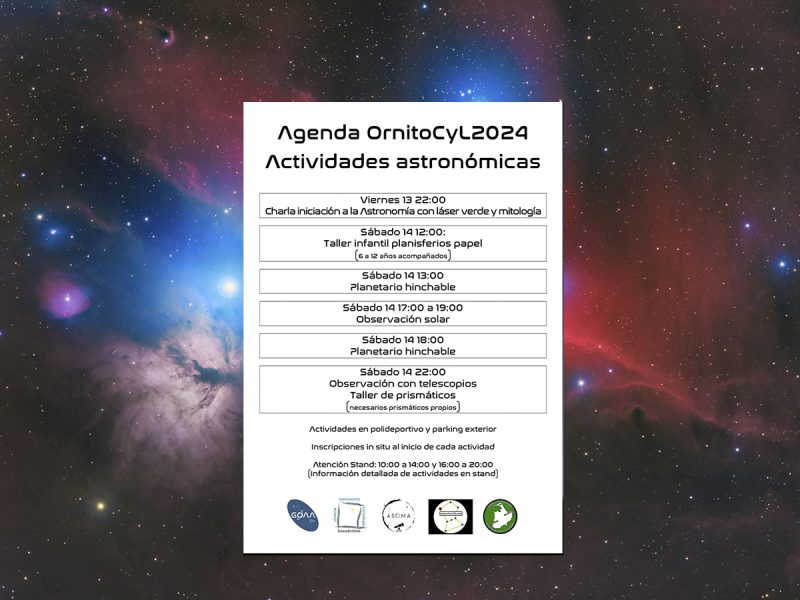 Actividades de astronomía en Ornitocyl 2024